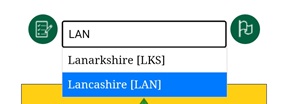 Complete abbreviation with options remaining