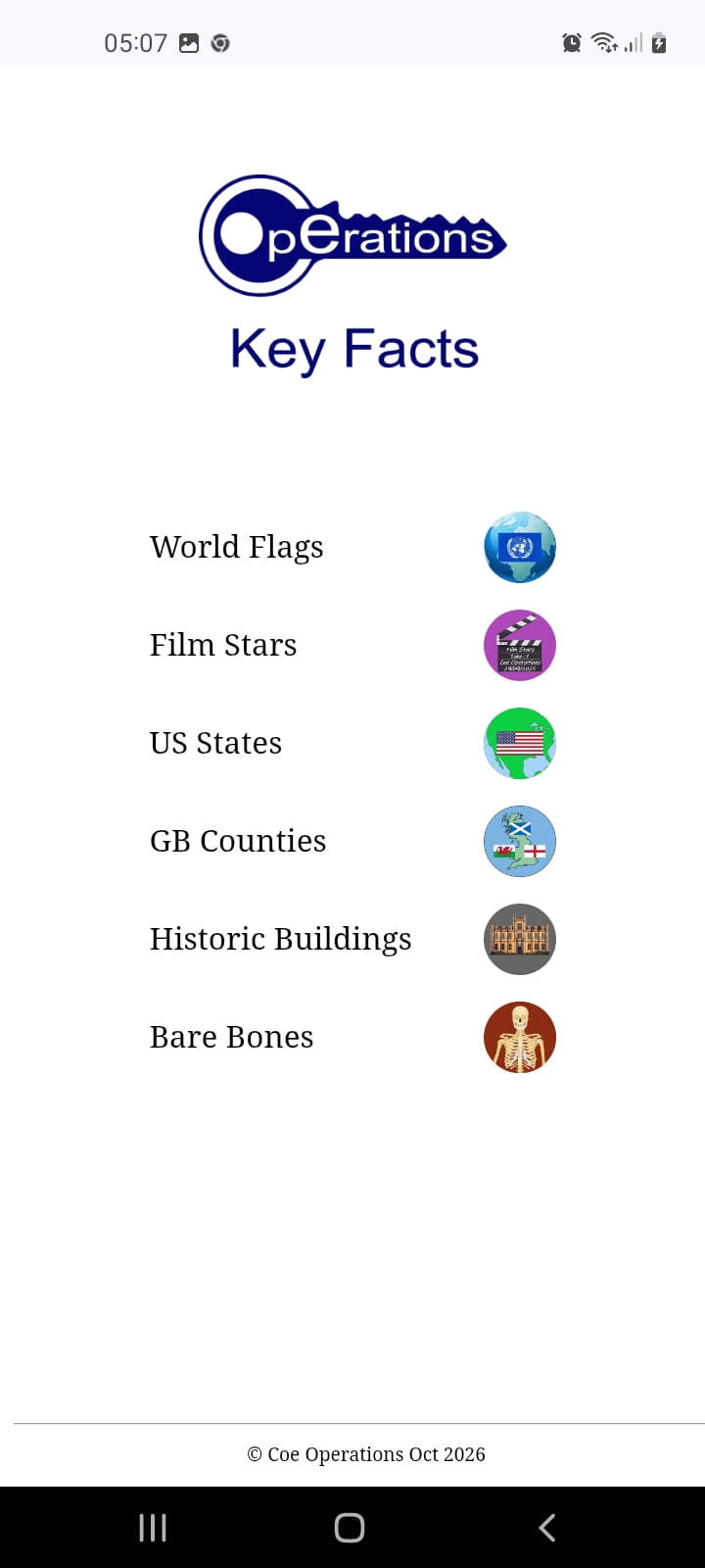 Key Facts screenshot
